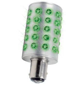 BAY15D LED REPLACEMENT BULBS - GREEN (click for enlarged image)