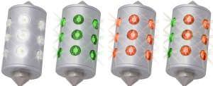 FESTOON 18 DOUBLE CHIP LEDS REPLACEMENT BULB - TWO COLOUR RED & GREEN FOR HELLA LIGHTS (UK) (click for enlarged image)