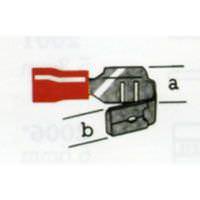 6.6 MM RED PUSH ON MALE/ FEMALE PIGGYBACK INSULATED TERMINALS