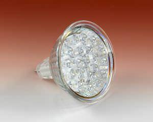 LED REPLACEMENT BULB MR16 TYPE 24-28V RED (click for enlarged image)