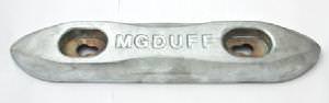 MG Duff TYPE ZD78BKIT Zinc Hull Anode 4kg Backing Sheet, Nuts & Washers (click for enlarged image)