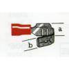 6.6 MM RED PUSH ON MALE/ FEMALE PIGGYBACK INSULATED TERMINALS