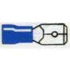 6.3 MM BLUE MALE PUSH ON INSULATED TERMINALS